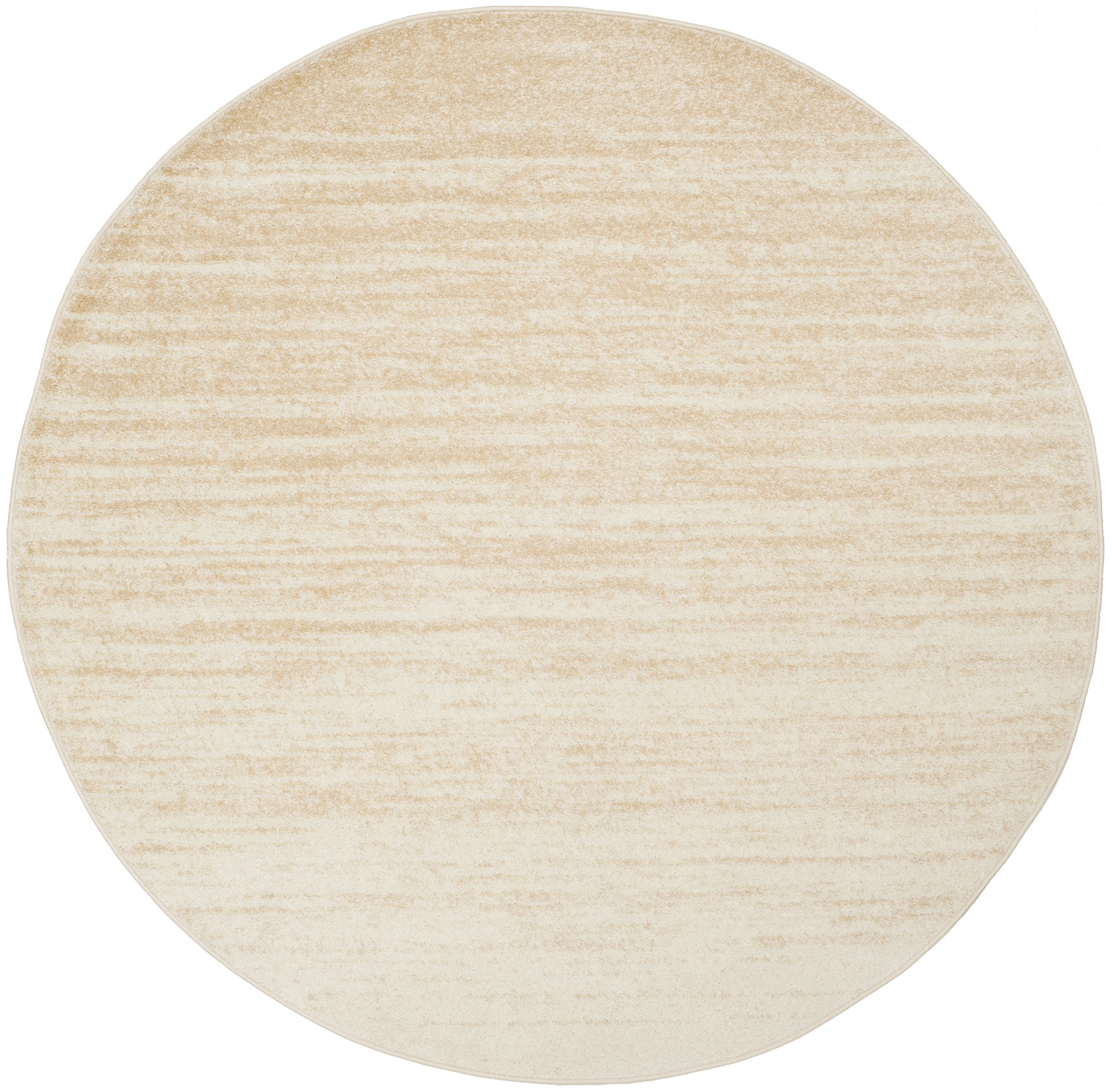 SAFAVIEH Adirondack Esmond Striped Area Rug, Champagne/Cream, 12' x 12' Round - X-Large - Modern Design, Champagne & Cream, Ideal for Living Room, Bedroom, Dining Space