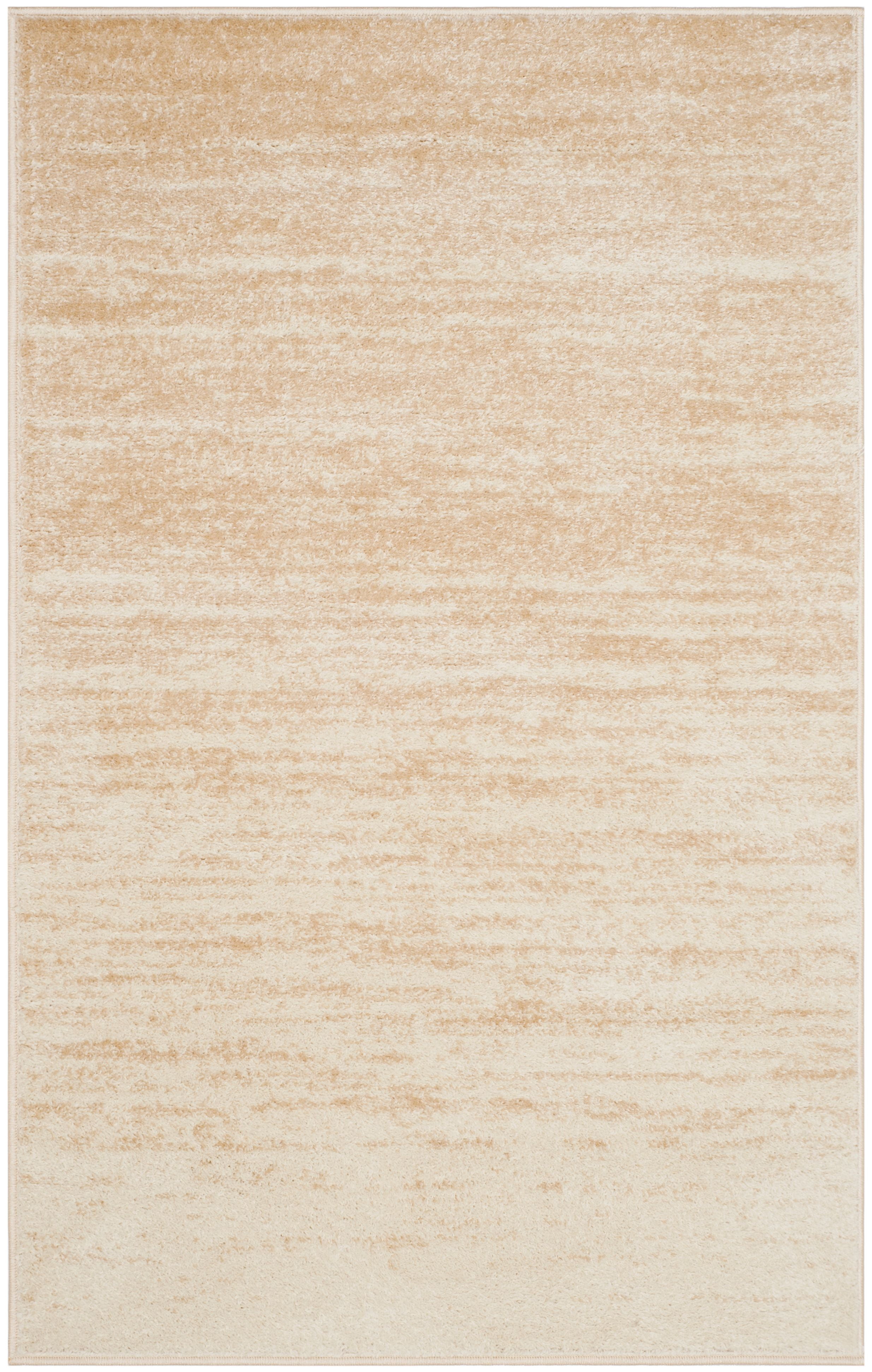 Champagne Cream Elegance 30" Round Synthetic Area Rug