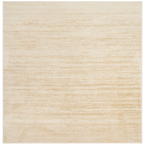 SAFAVIEH Adirondack Esmond Striped Area Rug, Champagne/Cream, 6' x 6' Square - Modern Design, Champagne & Cream, Ideal for Living Room, Bedroom, Dining Space