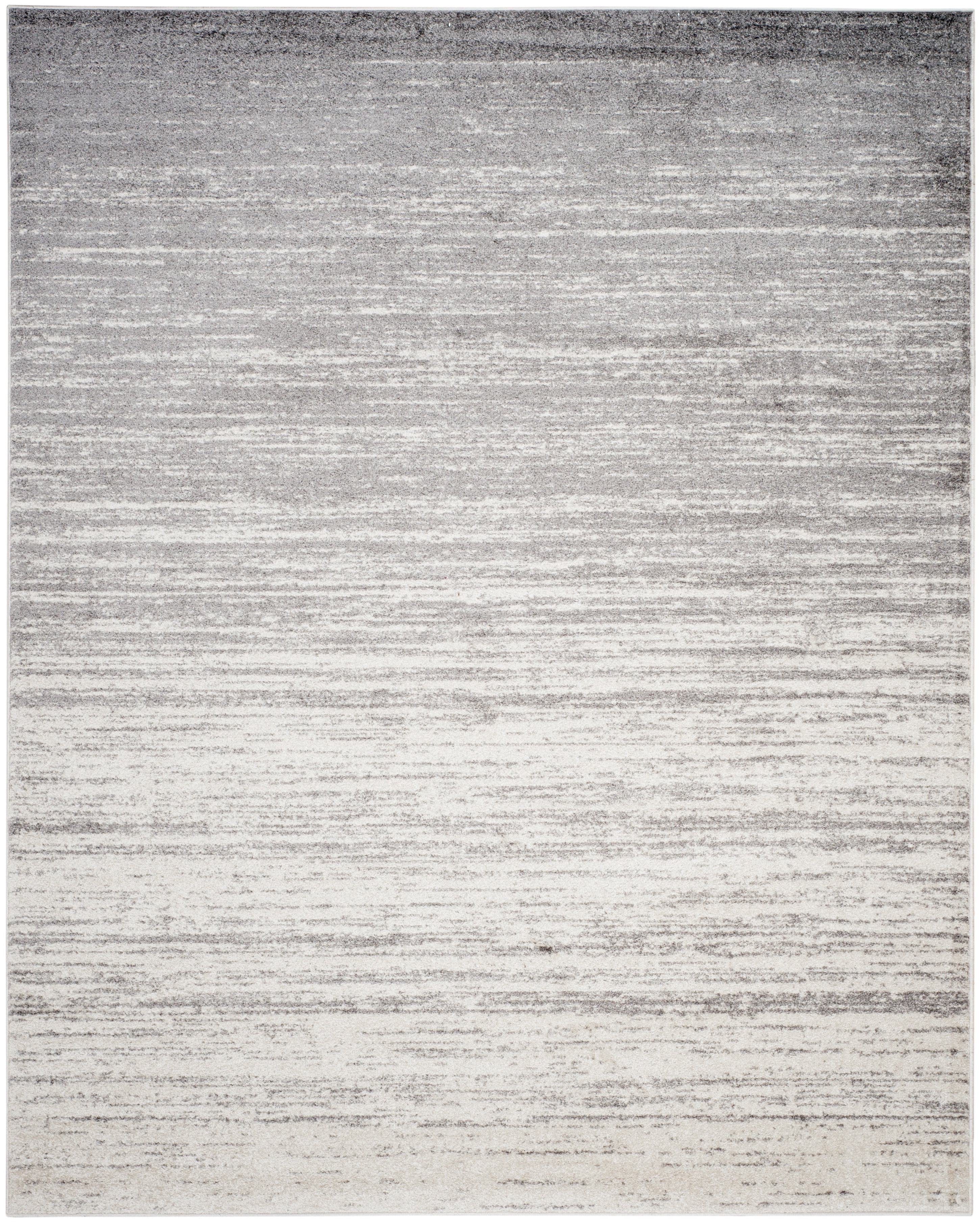 SAFAVIEH Adirondack Esmond Striped Area Rug, Ivory/Silver, 9' x 12' - Large - Modern Design, Ivory & Silver, Ideal for Living Room, Bedroom, Dining Space