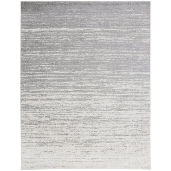 SAFAVIEH Adirondack Esmond Striped Area Rug, Light Grey/Grey, 11' x 15' - X-Large - Modern Design, Light Grey & Grey, Ideal for Living Room, Bedroom, Dining Space