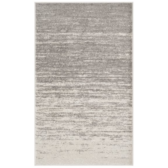 SAFAVIEH Adirondack Esmond Striped Area Rug, Light Grey/Grey, 3' x 5' - Modern Design, Light Grey & Grey, Ideal for Living Room, Bedroom, Dining Space, Entryway, Bathroom, Bedside