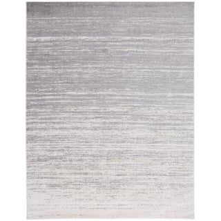 SAFAVIEH Adirondack Esmond Striped Area Rug, Light Grey/Grey, 9' x 12' - Large - Modern Design, Light Grey & Grey, Ideal for Living Room, Bedroom, Dining Space