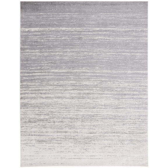 SAFAVIEH Adirondack Esmond Striped Area Rug, Light Grey/Grey, 9' x 12' - Large - Modern Design, Light Grey & Grey, Ideal for Living Room, Bedroom, Dining Space