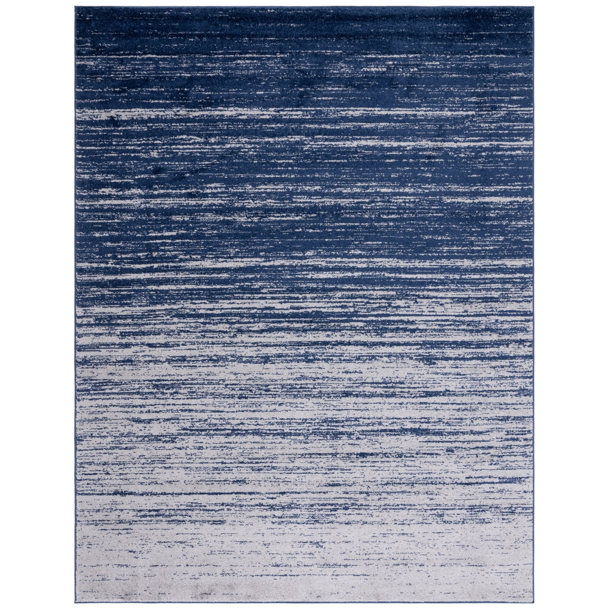 SAFAVIEH Adirondack Esmond Striped Area Rug, Navy/Grey, 8' x 10' - Large - Modern Design, Navy & Grey, Ideal for Living Room, Bedroom, Dining Space