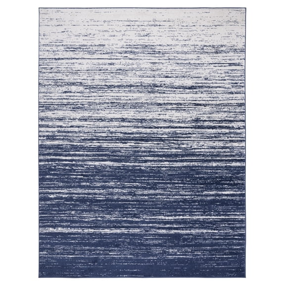 SAFAVIEH Adirondack Esmond Striped Area Rug, Navy/Ivory, 10' x 14' - X-Large - Modern Design, Navy & Ivory, Ideal for Living Room, Bedroom, Dining Space
