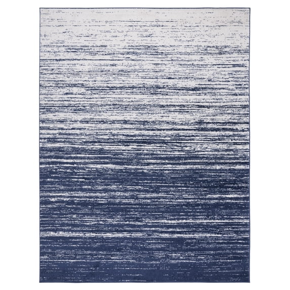 SAFAVIEH Adirondack Esmond Striped Area Rug, Navy/Ivory, 11' x 15' - X-Large - Modern Design, Navy & Ivory, Ideal for Living Room, Bedroom, Dining Space