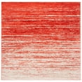 thumbnail image 1 of SAFAVIEH Adirondack Esmond Striped Area Rug, Orange/Grey, 4' x 4' Square - Modern Design, Orange & Grey, Ideal for Living Room, Bedroom, Dining Space, 1 of 14