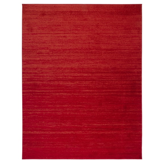 SAFAVIEH Adirondack Esmond Striped Area Rug, Red/Grey, 9' x 12' - Large - Modern Design, Red & Grey, Ideal for Living Room, Bedroom, Dining Space
