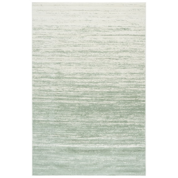 SAFAVIEH Adirondack Esmond Striped Area Rug, Sage/Ivory, 6' x 9' - Modern Design, Sage & Ivory, Ideal for Living Room, Bedroom, Dining Space
