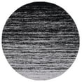 thumbnail image 1 of SAFAVIEH Adirondack Esmond Striped Area Rug, Silver/Black, 8' x 8' Round - Modern Design, Silver & Black, Ideal for Living Room, Bedroom, Dining Space, 1 of 9
