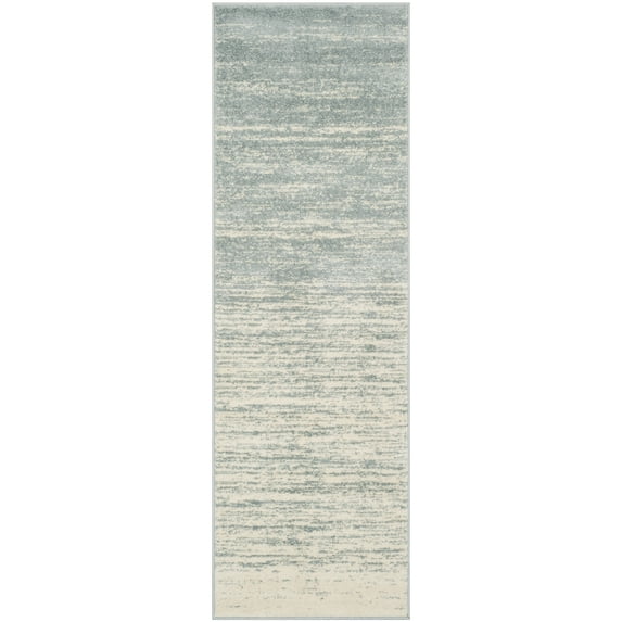 SAFAVIEH Adirondack Esmond Striped Runner Rug, Slate/Cream, 2'6" x 22' - Modern Design, Slate & Cream, Ideal for Living Room, Bedroom, Dining Space