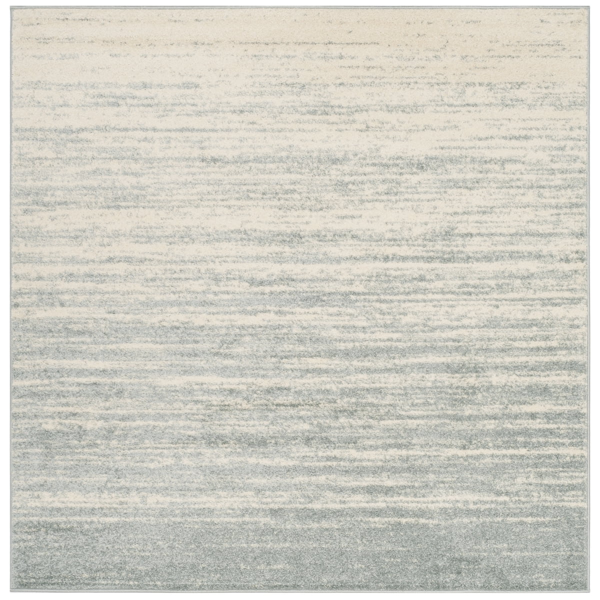 SAFAVIEH Adirondack Esmond Striped Area Rug, Slate/Cream, 9' x 9' Square - Large - Modern Design, Slate & Cream, Ideal for Living Room, Bedroom, Dining Space