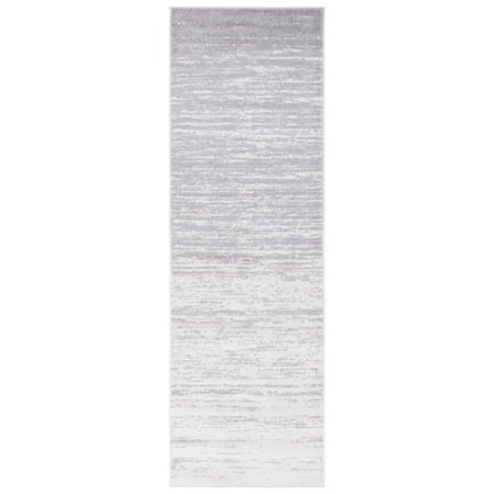 SAFAVIEH Adirondack Esmond Striped Runner Rug, Ivory/Silver, 2'1" x 6' - Modern Design, Ivory & Silver, Ideal for Living Room, Bedroom, Dining Space, Entryway, Hallway, Kitchen