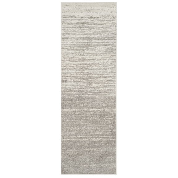 SAFAVIEH Adirondack Esmond Striped Runner Rug, Light Grey/Grey, 2'6" x 22' - Modern Design, Light Grey & Grey, Ideal for Living Room, Bedroom, Dining Space
