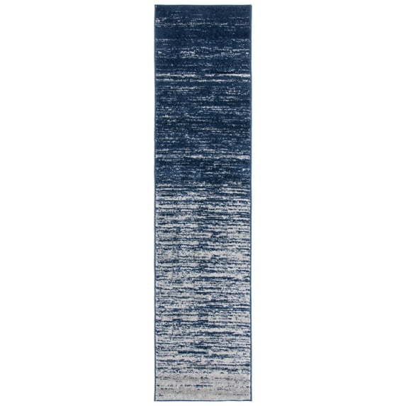 SAFAVIEH Adirondack Esmond Striped Runner Rug, Navy/Grey, 2'6" x 14' - Modern Design, Navy & Grey, Ideal for Living Room, Bedroom, Dining Space, Entryway, Hallway, Kitchen