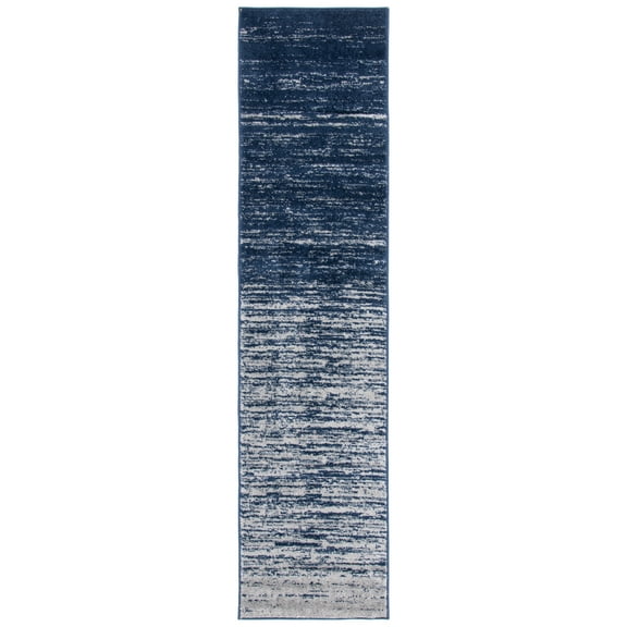 SAFAVIEH Adirondack Esmond Striped Runner Rug, Navy/Grey, 2'6" x 14' - Modern Design, Navy & Grey, Ideal for Living Room, Bedroom, Dining Space, Entryway, Hallway, Kitchen