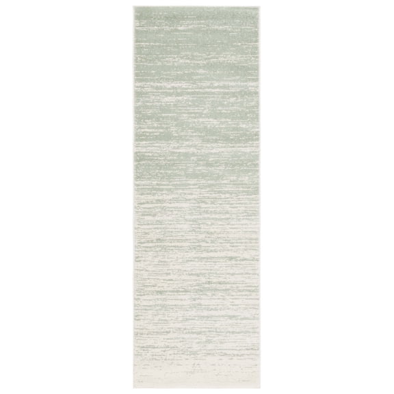 SAFAVIEH Adirondack Esmond Striped Runner Rug, Sage/Ivory, 2'6" x 8' - Modern Design, Sage & Ivory, Ideal for Living Room, Bedroom, Dining Space, Entryway, Hallway, Kitchen