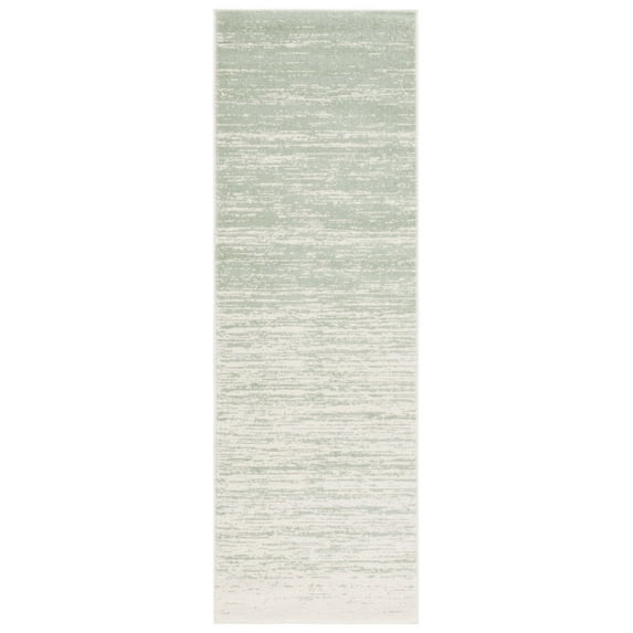 SAFAVIEH Adirondack Esmond Striped Runner Rug, Sage/Ivory, 2'6" x 8' - Modern Design, Sage & Ivory, Ideal for Living Room, Bedroom, Dining Space, Entryway, Hallway, Kitchen