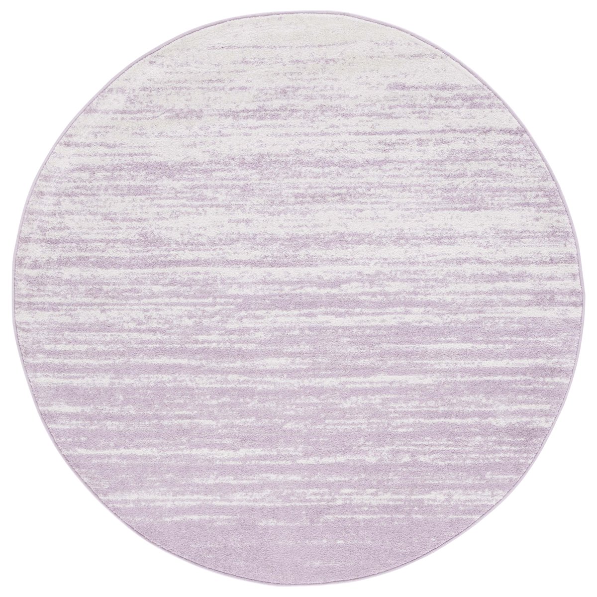 SAFAVIEH Adirondack Esmond Striped Area Rug, Cream/Purple, 4' x 4' Round - Modern Design, Cream & Purple, Ideal for Living Room, Bedroom, Dining Space