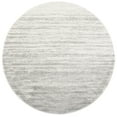 thumbnail image 1 of SAFAVIEH Adirondack Esmond Striped Area Rug, Ivory/Silver, 4' x 4' Round - Modern Design, Ivory & Silver, Ideal for Living Room, Bedroom, Dining Space, 1 of 11