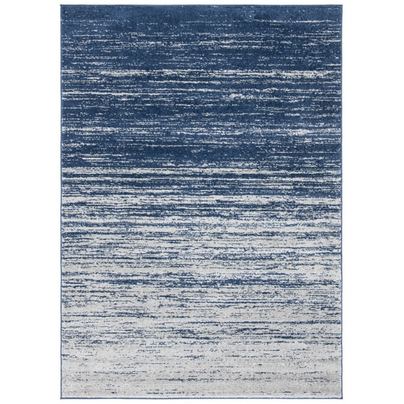 SAFAVIEH Adirondack Esmond Striped Area Rug, Navy/Grey, 6' x 9' - Modern Design, Navy & Grey, Ideal for Living Room, Bedroom, Dining Space