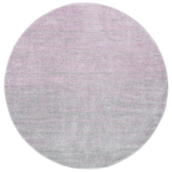 SAFAVIEH Adirondack Esmond Striped Area Rug, Purple/Green, 6'7" x 6'7" Round - Modern Design, Purple & Green, Ideal for Living Room, Bedroom, Dining Space