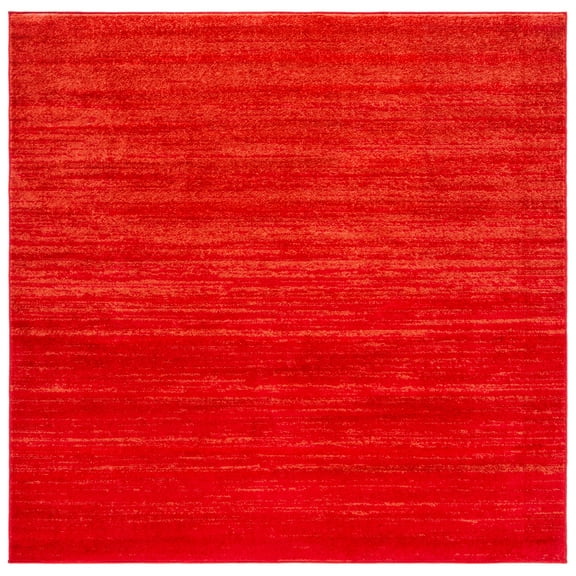 SAFAVIEH Adirondack Esmond Striped Area Rug, Red/Grey, 6'7" x 6'7" Square - Modern Design, Red & Grey, Ideal for Living Room, Bedroom, Dining Space