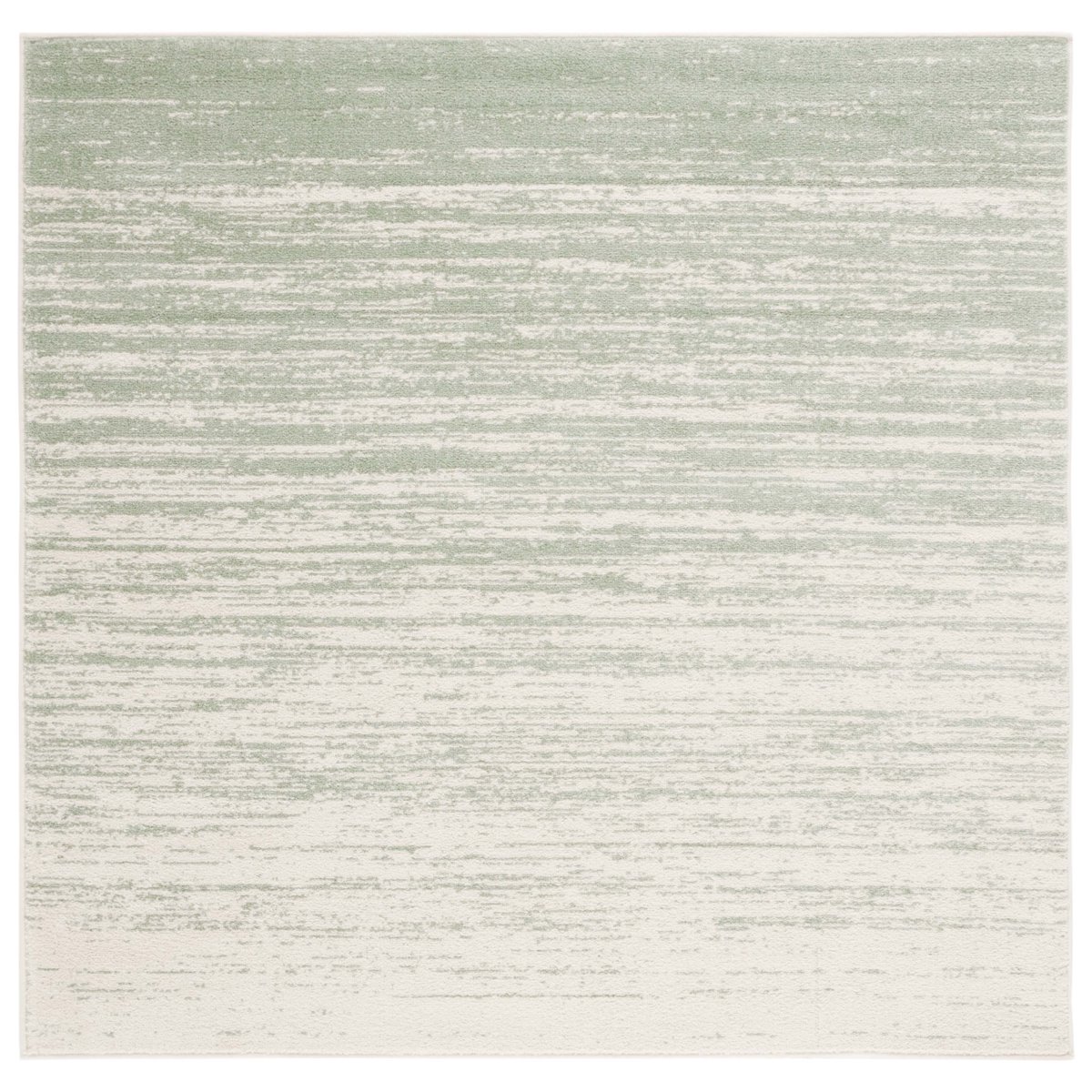 SAFAVIEH Adirondack Esmond Striped Area Rug, Sage/Ivory, 4' x 4' Square - Modern Design, Sage & Ivory, Ideal for Living Room, Bedroom, Dining Space