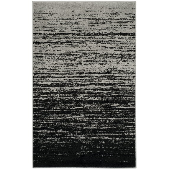 SAFAVIEH Adirondack Esmond Striped Area Rug, Silver/Black, 3' x 5' - Modern Design, Silver & Black, Ideal for Living Room, Bedroom, Dining Space, Entryway, Bathroom, Bedside