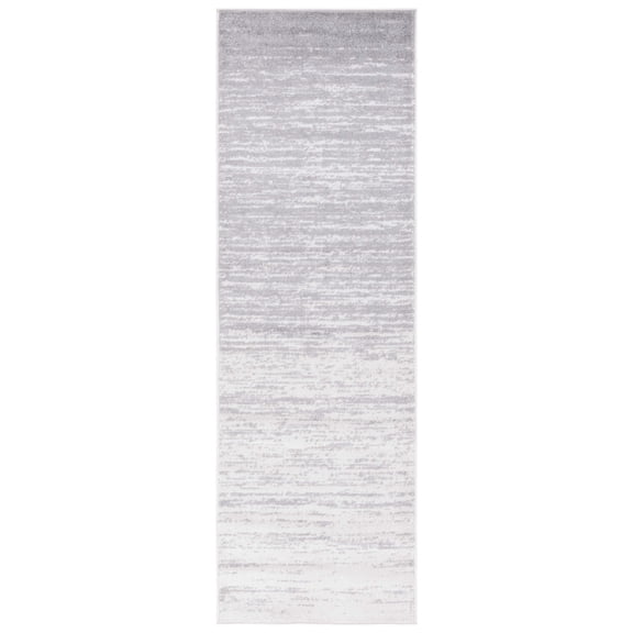 SAFAVIEH Adirondack Esmond Striped Runner Rug, Ivory/Silver, 2'1" x 8' - Modern Design, Ivory & Silver, Ideal for Living Room, Bedroom, Dining Space, Entryway, Hallway, Kitchen