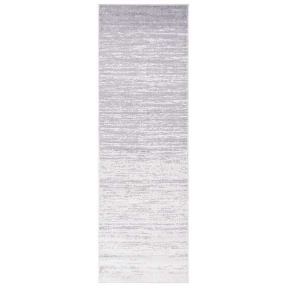 SAFAVIEH Adirondack Esmond Striped Runner Rug, Ivory/Silver, 2'6" x 8' - Modern Design, Ivory & Silver, Ideal for Living Room, Bedroom, Dining Space, Entryway, Hallway, Kitchen