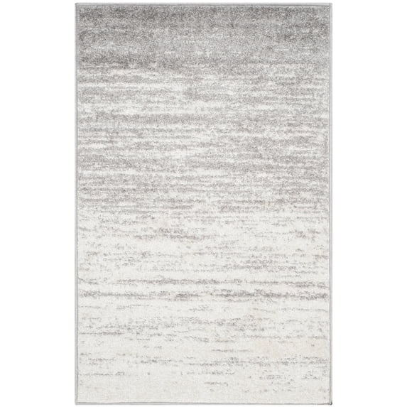 SAFAVIEH Adirondack Esmond Striped Runner Rug, Ivory/Silver, 2' x 10' - Modern Design, Ivory & Silver, Ideal for Living Room, Bedroom, Dining Space, Entryway, Hallway, Kitchen