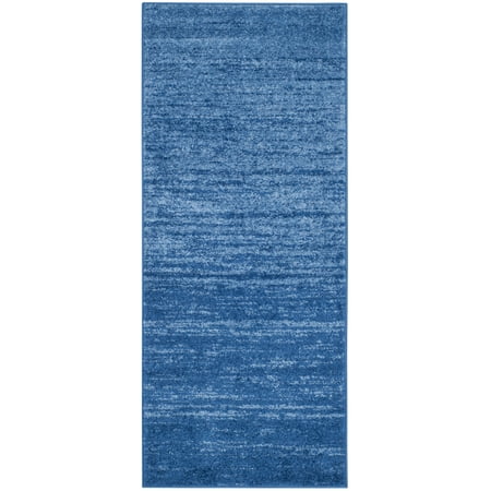 SAFAVIEH Adirondack Esmond Striped Runner Rug, Light Blue/Dark Blue, 2'6" x 6' - Modern Design, Light Blue & Dark Blue, Ideal for Living Room, Bedroom, Dining Space, Entryway, Hallway, Kitchen