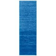 SAFAVIEH Adirondack Esmond Striped Runner Rug, Light Blue/Dark Blue, 2'6" x 8' - Modern Design, Light Blue & Dark Blue, 