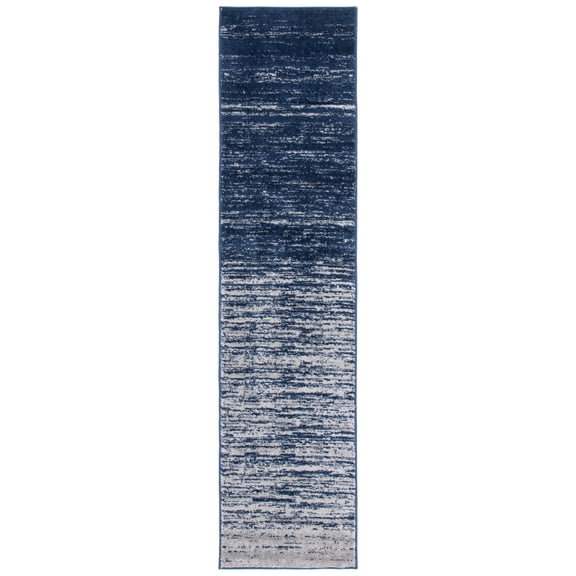 SAFAVIEH Adirondack Esmond Striped Runner Rug, Navy/Grey, 2'6" x 14' - Modern Design, Navy & Grey, Ideal for Living Room, Bedroom, Dining Space, Entryway, Hallway, Kitchen
