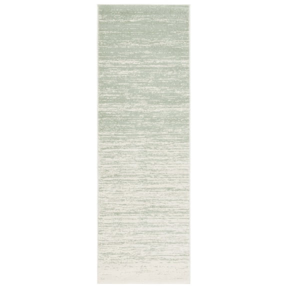 SAFAVIEH Adirondack Esmond Striped Runner Rug, Sage/Ivory, 2'6" x 10' - Modern Design, Sage & Ivory, Ideal for Living Room, Bedroom, Dining Space, Entryway, Hallway, Kitchen