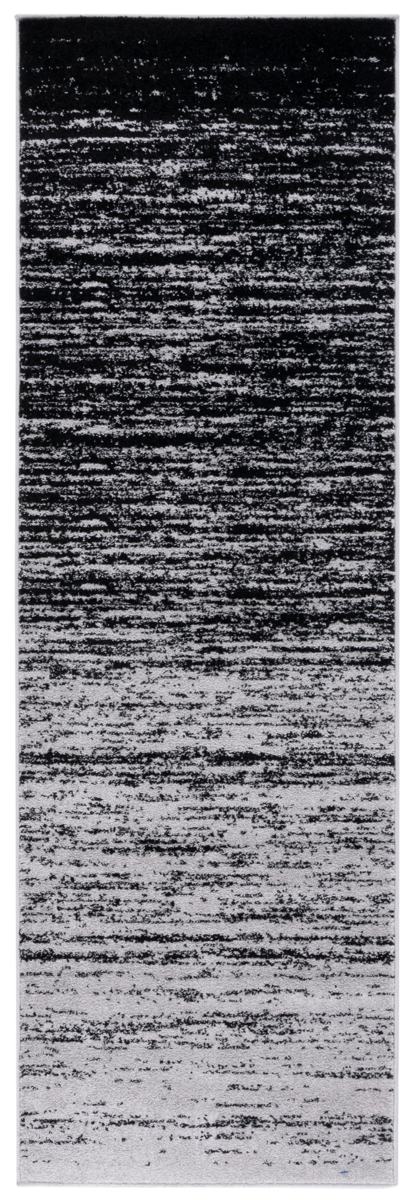 SAFAVIEH Adirondack Esmond Striped Runner Rug, Silver/Black, 2'6" x 10' - Modern Design, Silver & Black, Ideal for Living Room, Bedroom, Dining Space, Entryway, Hallway, Kitchen