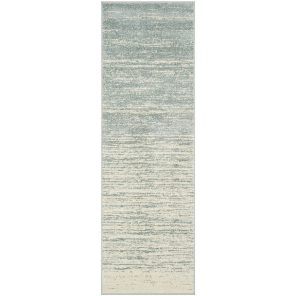 Safavieh Adirondack Rug Collection Striped Solid Power Loomed Gray Runner Rugs, 2'6" x 8', Stain Resistant