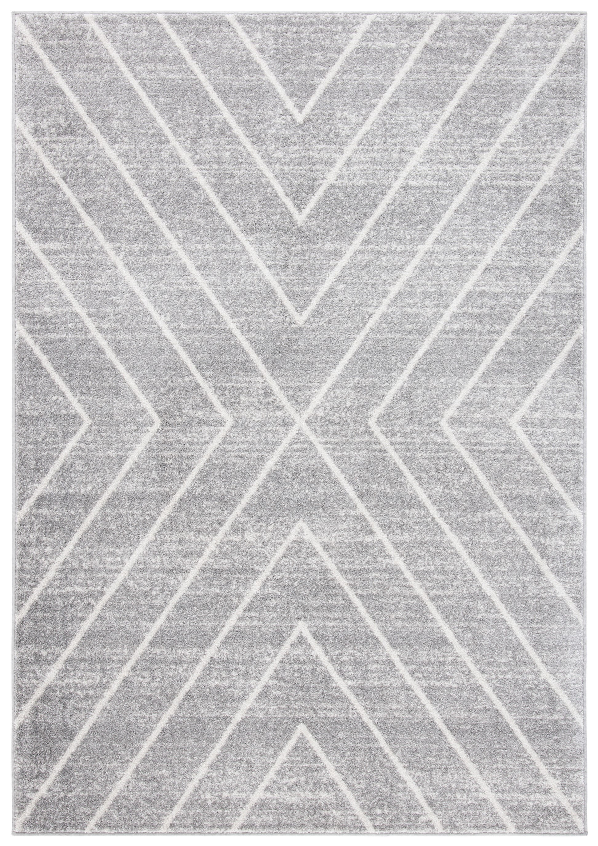 SAFAVIEH Adirondack Evonne Geometric Area Rug, Grey/Ivory, 4' x 6 ...