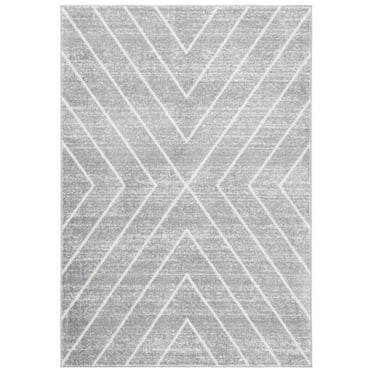 SAFAVIEH Adirondack Evonne Geometric Area Rug, Grey/Ivory, 4' x 6'