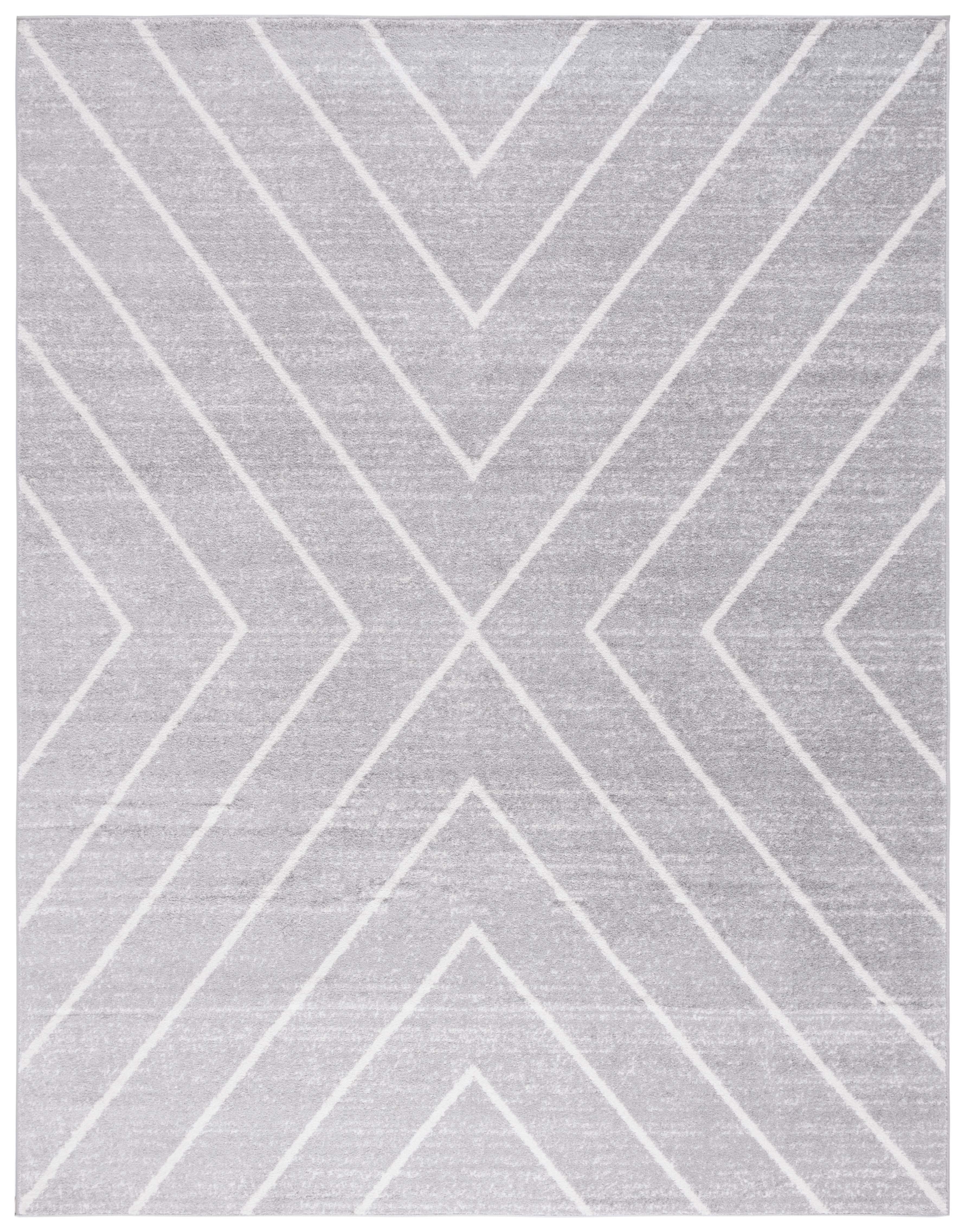 SAFAVIEH Adirondack Evonne Geometric Area Rug, Grey/Ivory, 9' x 12'