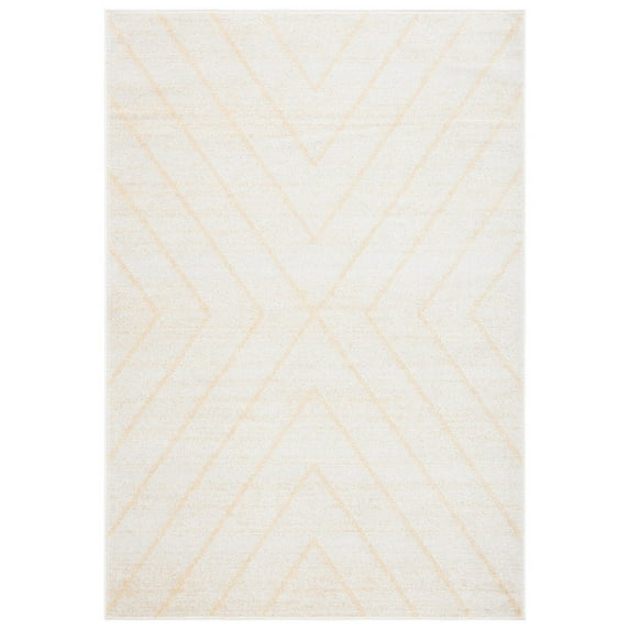 SAFAVIEH Adirondack Evonne Geometric Area Rug, Ivory/Gold, 4' x 6'