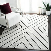 SAFAVIEH Adirondack Evonne Geometric Area Rug, Ivory/Grey, 5'1" x 7'6"