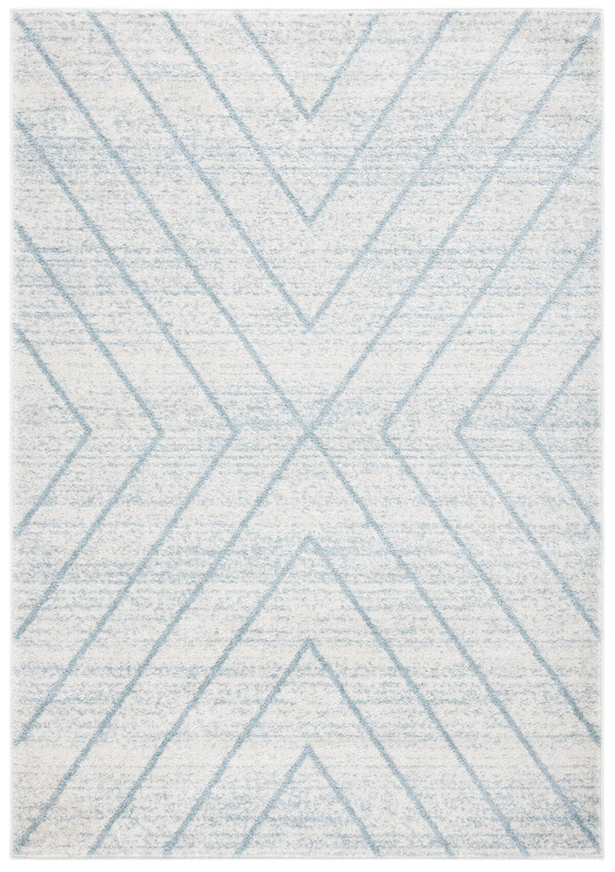 SAFAVIEH Adirondack Evonne Geometric Area Rug, Light Grey/Light Blue, 5'1" x 7'6"