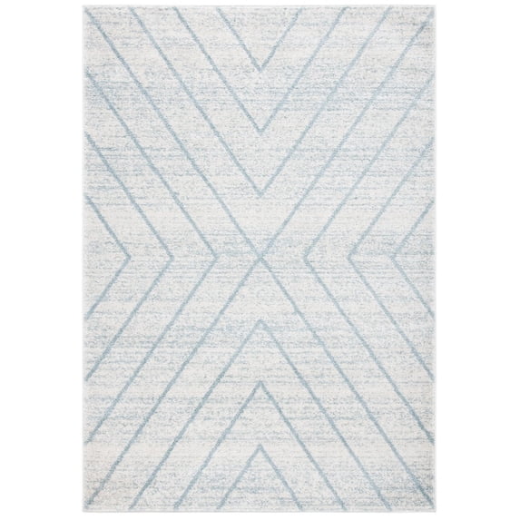 SAFAVIEH Adirondack Evonne Geometric Area Rug, Light Grey/Light Blue, 5'1" x 7'6"