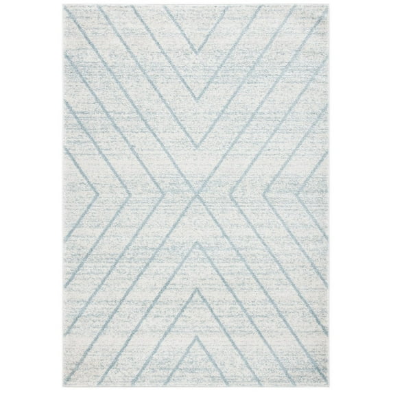 SAFAVIEH Adirondack Evonne Geometric Area Rug, Light Grey/Light Blue, 8' x 10'