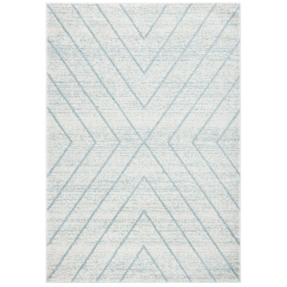 SAFAVIEH Adirondack Evonne Geometric Area Rug, Light Grey/Light Blue, 9' x 12'