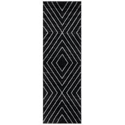 SAFAVIEH Adirondack Evonne Geometric Runner Rug, Black/Light Grey, 2'6" x 6'