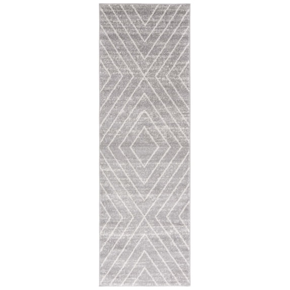 SAFAVIEH Adirondack Evonne Geometric Runner Rug, Grey/Ivory, 2'6" x 8'